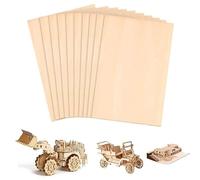 Plywood Sheets 10 Pack 200 x 200 x 6mm Unfinished Wood DIY Craft Project Ply Board,Perfect for Laser Cutting, Painting, Modelling, Engraving, Home Decor,Wood Art Boards