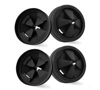 Plzoslly 4 Pcs Garbage Disposal Splash Guard, 3 3/8" QCB-AM Sink Baffle Replacement Parts for InSinkErator Evolution Series, Upgraded EPDM Rubber Drain Insert Removable Quiet Collar Drain Plugs
