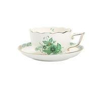 Pm2N4o6qRs Coffee Mug High-Grade Coffee Cups Exquisite Afternoon Tea and Saucers Set Gold Rimmed Retro European Ceramic British