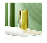 Pm2N4o6qRs Coffee Mug Thickened Double-Layer Heat-Resistant Glass Cup, Heat Insulation, Non-Scald, Household Anti-Scald Color(Amber)