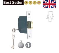 PM562 High Security 5 Lever Mortice Dead Lock 64mm - Polished Chrome Elegance