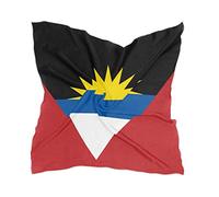 PMAIHNAS Women's Fashion Silk Scarf Square Satin Headscarf Neck Scarf Head Hair Wraps, Antigua and Barbuda Flag, 23.6 x 23.6 inches