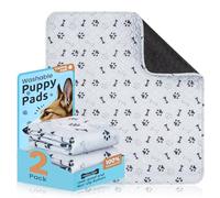 PmakeEorT Washable Puppy Pads, Reusable Puppy Pads Waterproof Mat, 2 Pack Puppy Training Pads Leakproof and Quick Dry Dog Pads, 104 x 104 cm