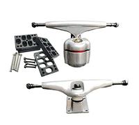 Pmandgk Meraki Land Surfing Skateboard Trucks for S6 Red Spring Bridge Surfskate Skateboard,Silver Gasket Set