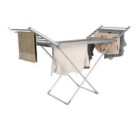 PMB Electric Heated Clothes Airer Indoor, Winged Foldable Heated Clothes Dryer Rack, 18 Heated Rails, 230W Low Energy Portable Electric Clothes Drying Rack for Laundry