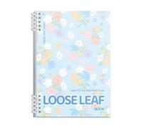 PMCVBBFL Loose leaf notebook, detachable coil, high aesthetic notebook, A5 university student floral paper, postgraduate entrance examination diary
