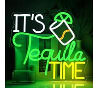 PMCVYH It Is Tequila Time Neon Sign for Wall Decor, Tequila Led Signs, USB Dimmable Neon Lights for Beer Bar Kitchen Restaurant Home Pub Party Man Cave Club Shops Hotel Store Business Gift