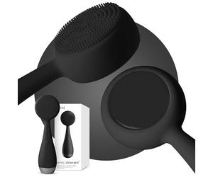 PMD Clean Pro OB - Smart Facial Cleansing Device with Silicone Brush & Obsidian Gemstone ActiveWarmth Anti-Aging Massager - Waterproof - SonicGlow Vibration - Clear Pores & Blackheads