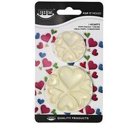 PME 1102EP005 JEM "Pop It" Hearts Shaped Mould for Cake Decorating, Set of 2, Large / Small sizes, Ivory
