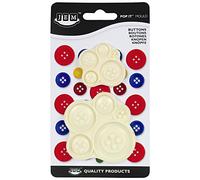 PME 1102EP016 JEM "Pop It" Buttons Shaped Mould for Cake Decorating, Large/Small, Set of 2 Off-white 6.5x2x7 cm