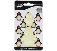 PME 1102EP017 JEM "Pop It" Penguin Shaped Mould for Cake Decorating, Set of 2, Ivory, 5x2x6 cm, Large/Small