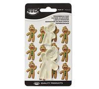 PME 1102EP018 2-Piece Large/Small Pop It Gingerbread Man Shaped Mould for Cake Decorating, Ivory, 1.6 x 9.1 x 16 cm