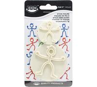 PME 2-Piece Large/Small Pop It Stick Figure Shaped Mould for Cake Decorating, Ivory, 1.6 x 9.1 x 16 cm 1102EP021
