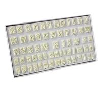 PME 43-7007 JEM Alphabet Cutters for Sugarcraft and Cake Decorating, Set of 64 White