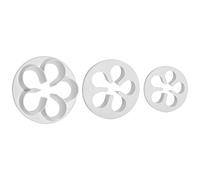 PME 5 Petal Cutters, 2X-Large, 3X-Large and 4X-Large Sizes, Set of 3, White