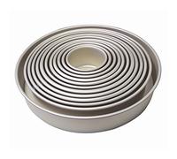 PME 5" Round Seamless Aluminium Cake Tin, Silver,RND053