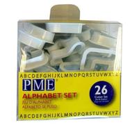 PME Alphabet Cutters for Sugarcraft and Cake Decorating, Set of 26, White, 5 x 1.3 x 5 cm