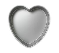 PME Anodised Aluminium Heart Cake Pan 10 x 3-Inch Deep, Silver