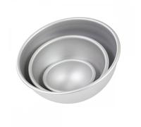 PME SQR064 Anodised Aluminium Square Cake Pan 6 x 6 x 4-Inch Deep, Silver