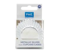 PME BC715 Silver Baking Cases for Cupcakes, Mini Size, Pack of 45