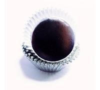 PME BC812 Metallic Silver Cupcake Lined-30 Pack, Foil Lined Paper Cases | Protects against grease spots while maintaining shape and presentation during commercial high-heat baking.