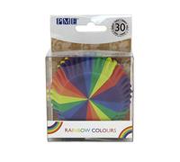 PME BC832 Rainbow Colours Cupcake Cases, Foil Lined, Pk/30, Paper, Metallic