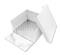 PME BCS873 Square Cake Card & Cake Box 9-Inch / 22 cm, White