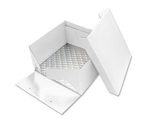 PME BCS874 Square Cake Card & Cake Box 10-Inch / 25 cm, White