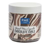 PME Belgian Chocolate Curls for Elegant Cake Decorating - Striped Cigarellos (100g)