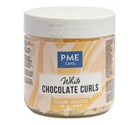 PME Belgian Chocolate Curls for Elegant Cake Decorating - White Chocolate (85g)