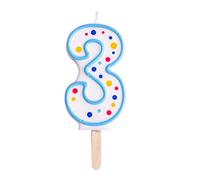 PME Blue Number 3 Candle,4 x 1 x 6.3 cm