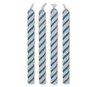 PME Blue Striped Candles, Medium Size, 24-Pack