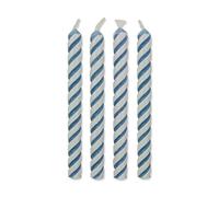 PME Blue Striped Candles, Small Size, 24-Pack