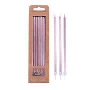 PME CA097 Rose Gold Extra Tall Candles 7in 16pk, Wax