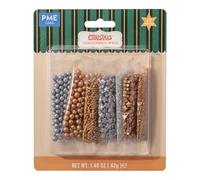 PME Cake Assorted Metallic Sprinkles | Edible Cake & Cupcake Decorations for Sparkling Bakes | 7 Pack (42g / 1.48oz)