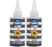 PME Cake Biscuit Icing- Black (120g / 4.25oz) | Ready-to-Use Black Cookie & Biscuit Icing for Decorating Cookies, Gingerbread & Sweet Treats (Pack of 2)