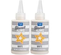 PME Cake Biscuit Icing- White (120g / 4.25oz) | Ready-to-Use White Cookie & Biscuit Icing for Decorating Cookies, Gingerbread & Sweet Treats (Pack of 2)