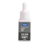 PME Cake Black Colour Drops | Oil Based Food Colouring (20ml)