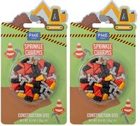 PME Cake Construction Site Sprinkle Charms (25g / 0.9oz) (Pack of 2)