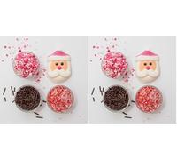 PME Cake Hot Chocolate Puffy Santa Decorating Kit | 6 Marshmallow Santas & 3 Festive Sprinkle Sachets | Christmas Treat Set for Toasty Winter Holiday Drinks & Holiday Parties (260g / 9.17oz)