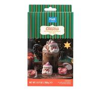 PME Cake Hot Chocolate Puffy Santa Decorating Kit | 6 Marshmallow Santas & 3 Festive Sprinkle Sachets | Christmas Treat Set for Toasty Winter Holiday Drinks & Holiday Parties (260g / 9.17oz)