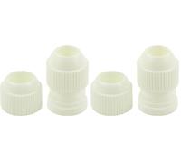 PME Cake JEM Large Couplers for Icing Piping Tubes | Set of 2 White Nozzles | 4.5 x 4.5 x 8 cm (Pack of 2)