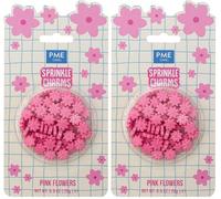 PME Cake Pink Flowers Sprinkle Charms (25g / 0.9oz) (Pack of 2)