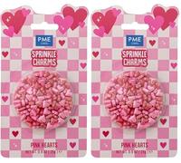 PME Cake Pink Hearts Sprinkle Charms (25g / 0.9oz) (Pack of 2)
