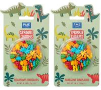 PME Cake Roarsome Dinosaurs Sprinkle Charms (25g / 0.9oz) (Pack of 2)