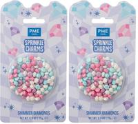 PME Cake Shimmer Diamonds Sprinkle Charms (25g / 0.9oz) (Pack of 2)