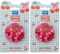 PME Cake Sweet Cherries Sprinkle Charms (25g / 0.9oz) (Pack of 2)