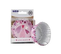 PME Cake Valentine Foil-Lined Cupcake Cases | Pink Love Hearts (Pack of 30)