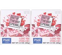 PME Cake Valentines "Out of the Box" Sprinkles | I Love You (60g) (Pack of 2)