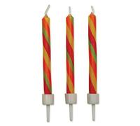 PME Candy Stripes Candles, 10-Pack